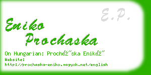 eniko prochaska business card